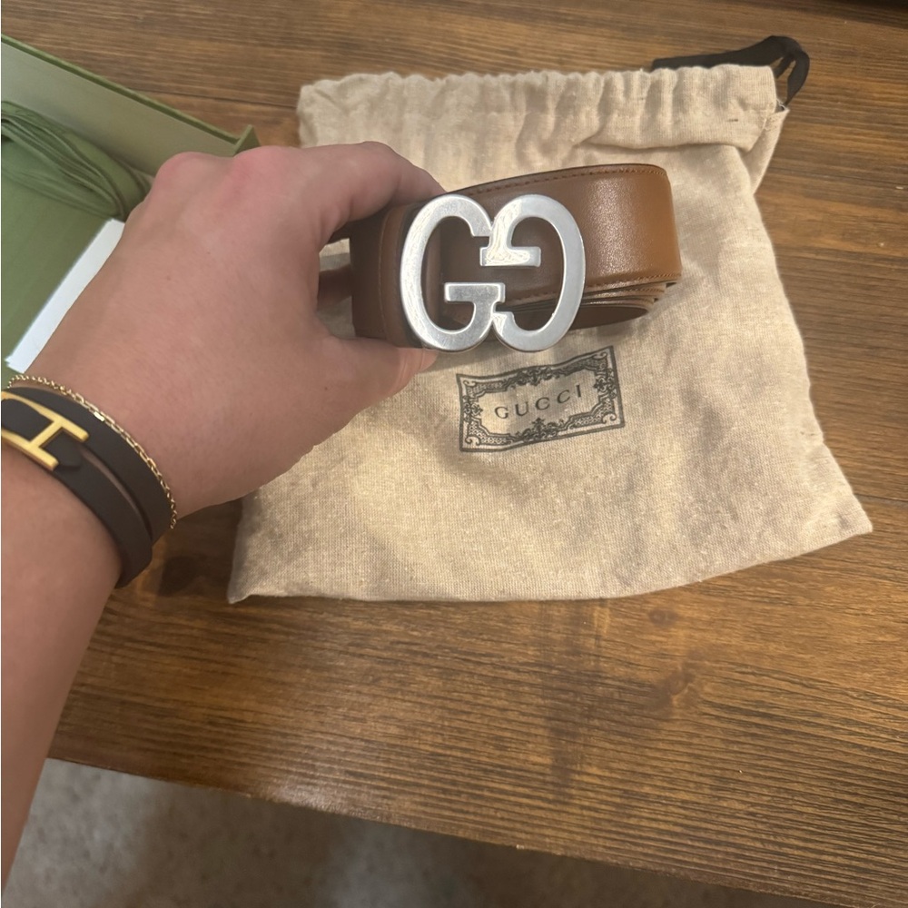 Gucci Tan Leather Belt Bag with Silver Buckle